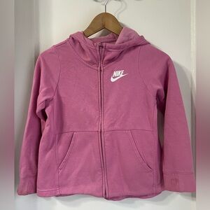 Nike Kids Hoodie in Pink with White Logo
